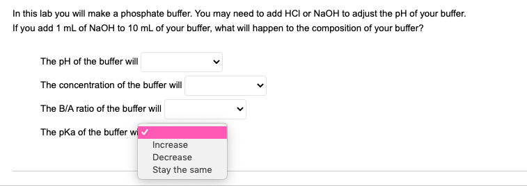 Solved In this lab you will make a phosphate buffer. You may | Chegg.com