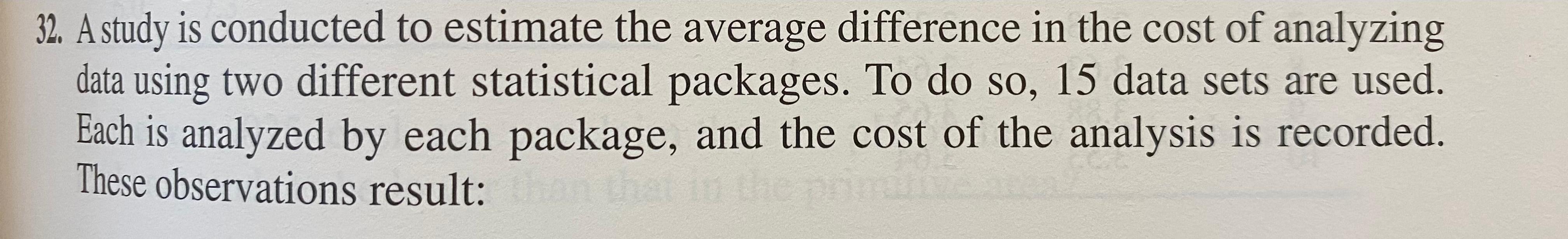Solved 32. Astudy is conducted to estimate the average | Chegg.com