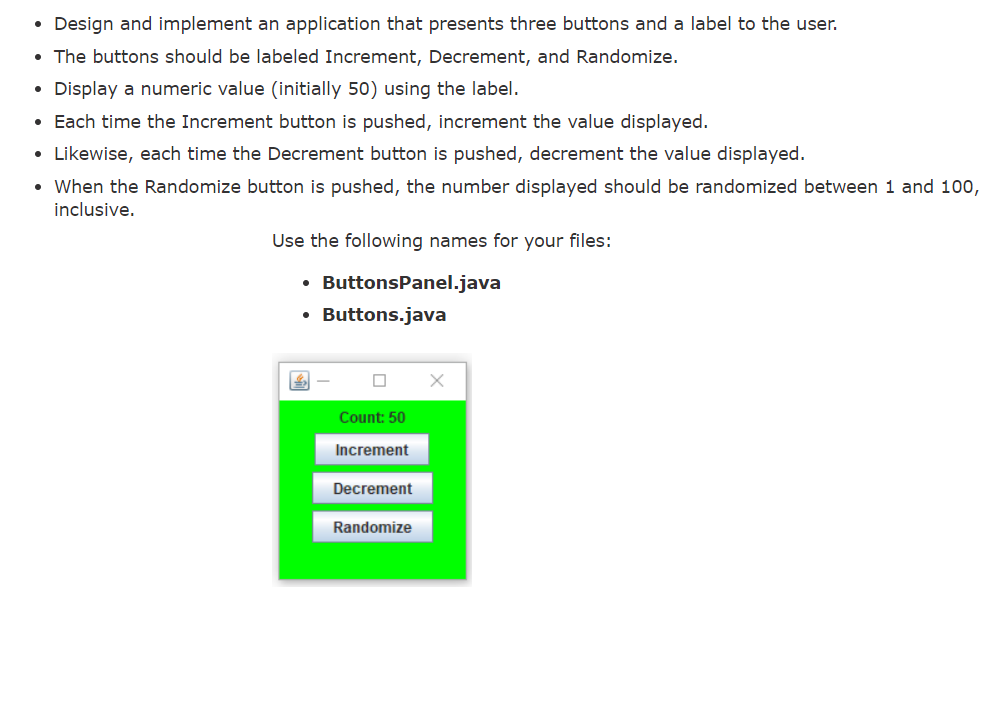 Solved import javax.swing.JFrame; public class Buttons { | Chegg.com