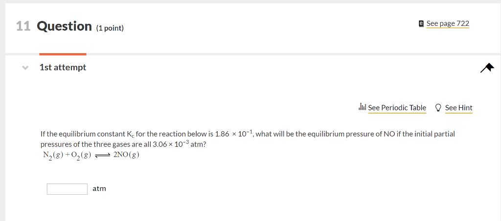 Solved 11 Question (1 point) a See page 722 1st attempt i | Chegg.com