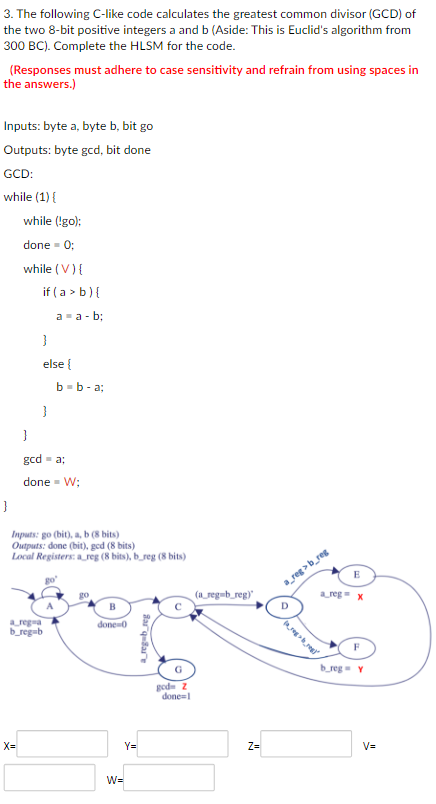 Solved 3. ﻿The following C -like code calculates the | Chegg.com