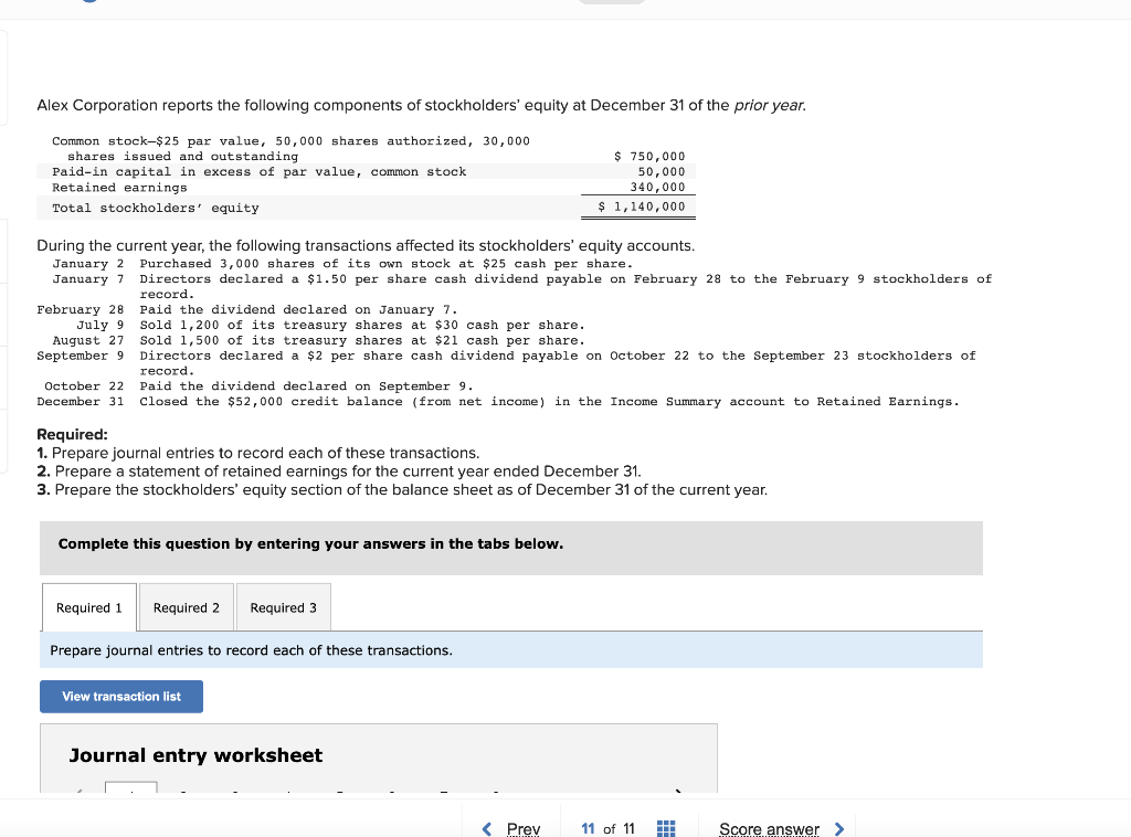 Solved Alex Corporation Reports The Following Components Of | Chegg.com