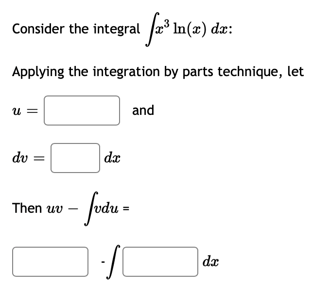 Solved Consider the integral ſãº In(x) de: Applying the | Chegg.com