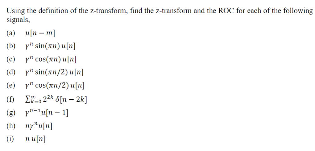 Solved Using The Definition Of The Z-transform, Find The | Chegg.com