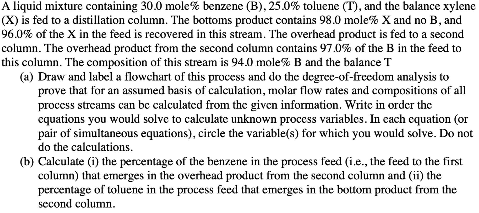 solved-a-liquid-mixture-containing-30-0-mole-benzene-chegg