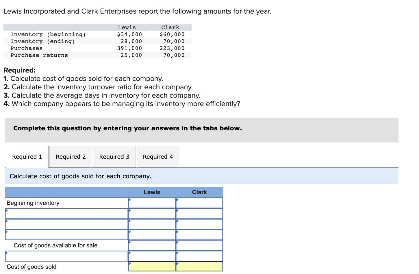 Solved Lewis Incorporated and Clark Enterprises report the | Chegg.com