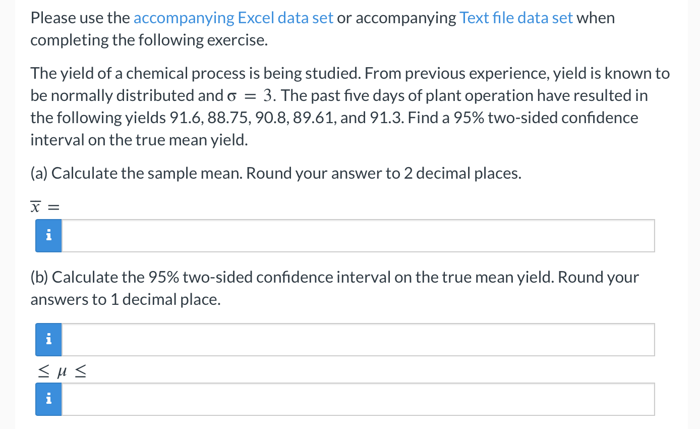 Solved please use the accompanying excel data set or chegg
