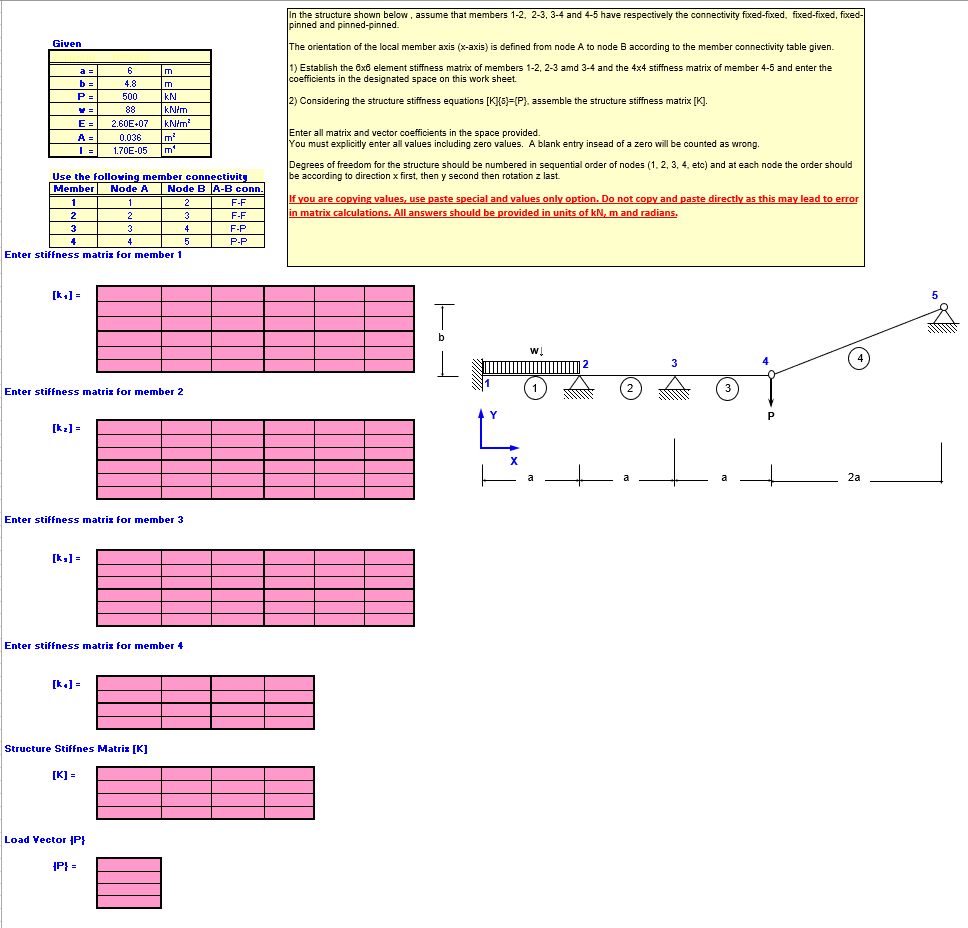 Solved In the structure shown below, assume that members | Chegg.com
