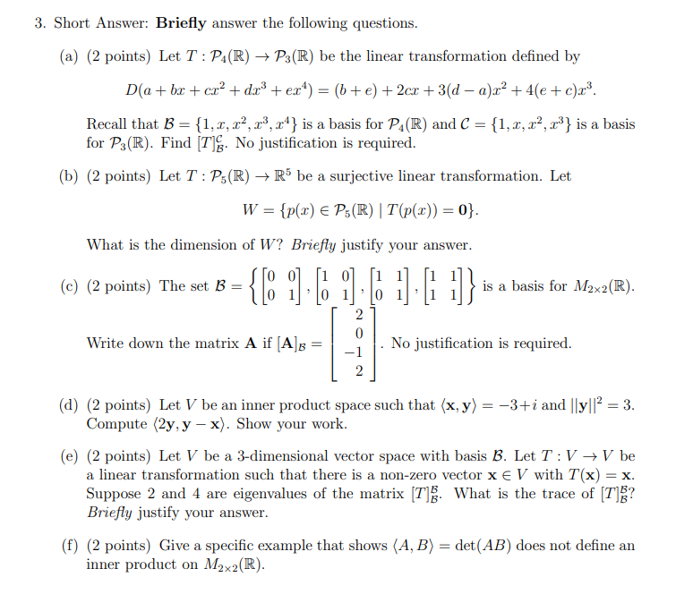 Solved 3 Short Answer Briefly Answer The Following Ques Chegg Com