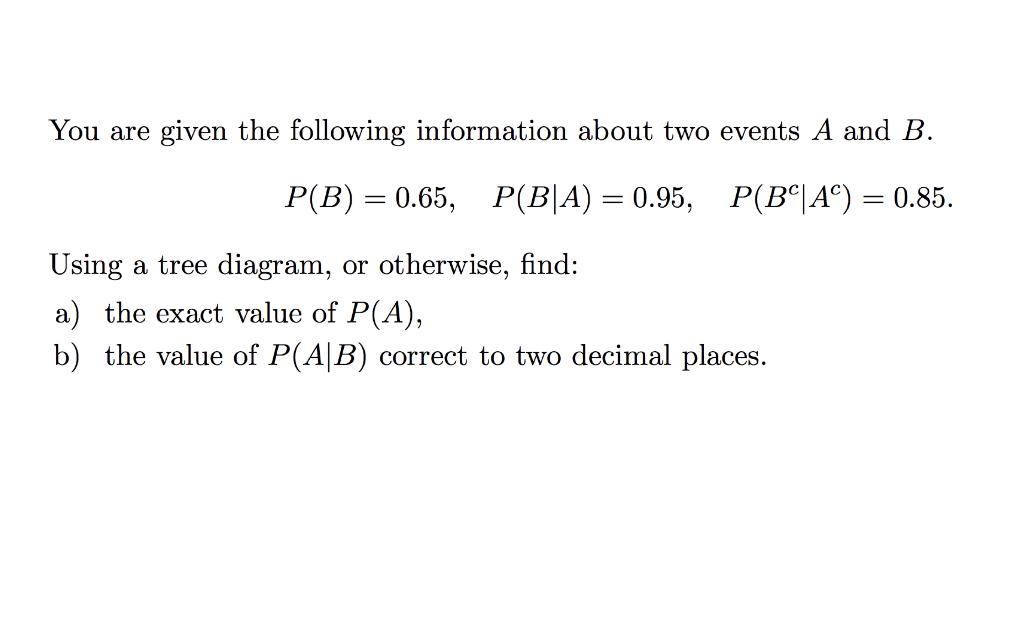 Solved You Are Given The Following Information About Two | Chegg.com