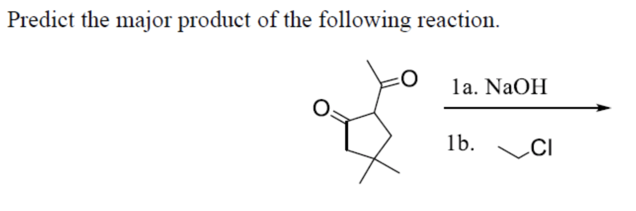 Solved Predict the major product of the following reaction. | Chegg.com