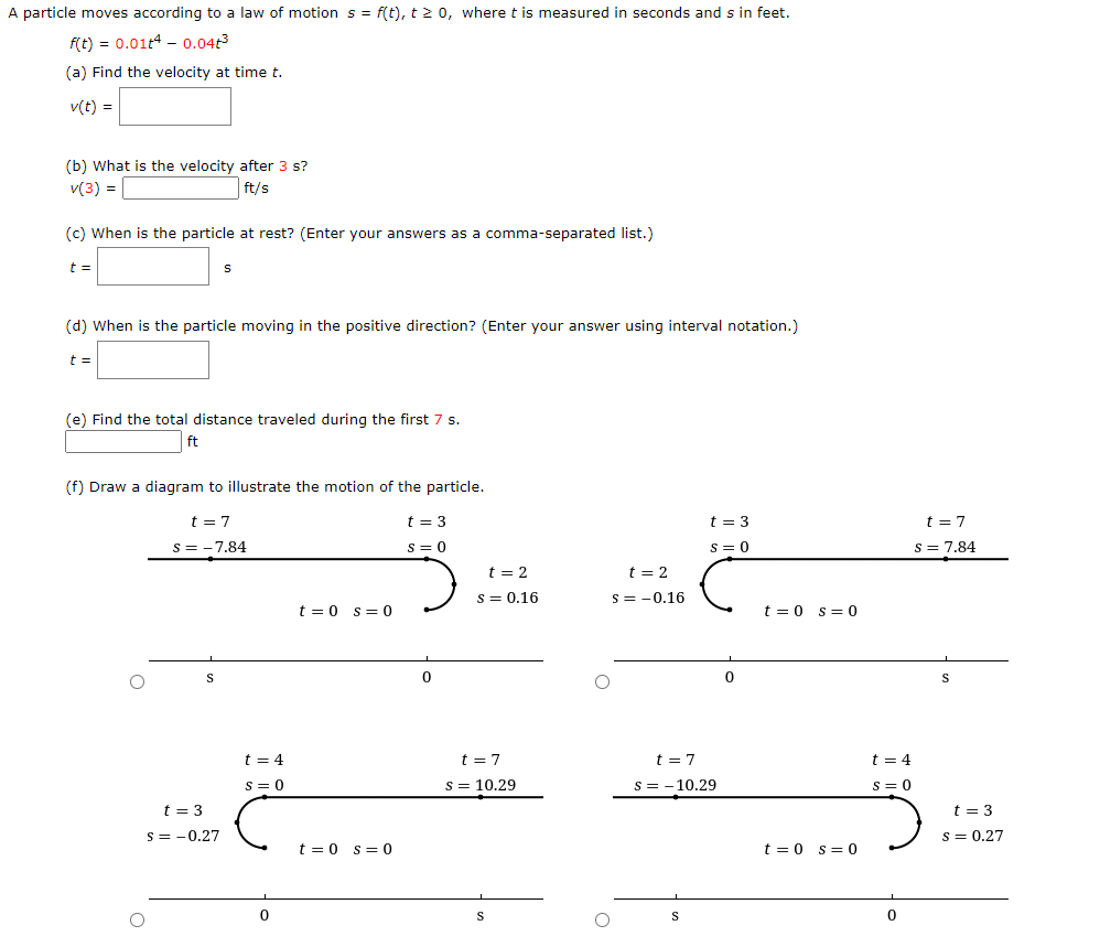 Solved A particle moves according to a law of motion s = | Chegg.com