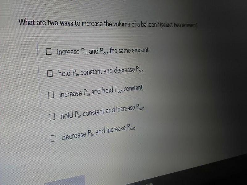 Solved what are two ways to increase the volume of a | Chegg.com