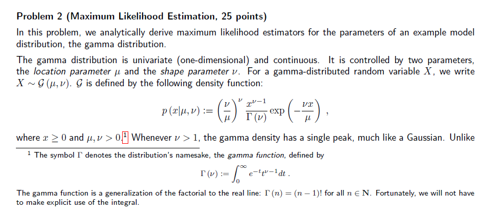 Problem 2 Maximum Likelihood Estimation 25 Point Chegg Com