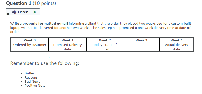 Solved Question 1 10 Points Listen Write A Properly For Chegg Com