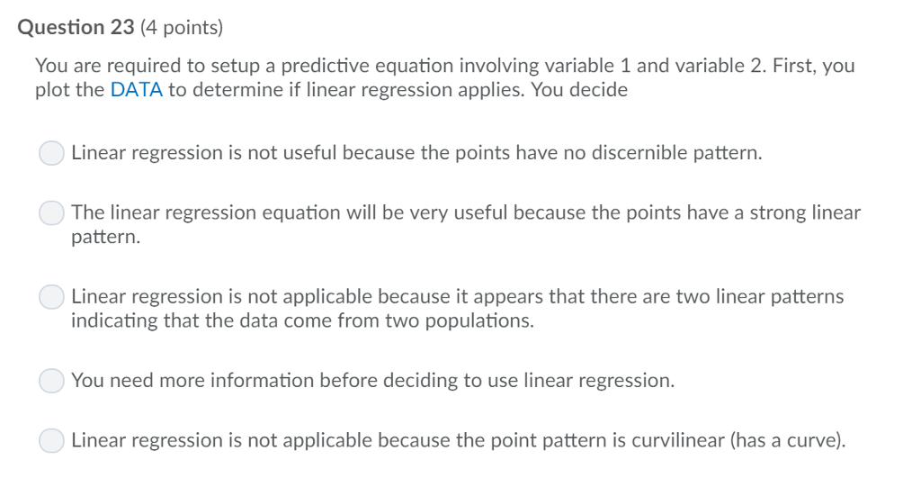 Solved Question 23 (4 points) You are required to setup a | Chegg.com