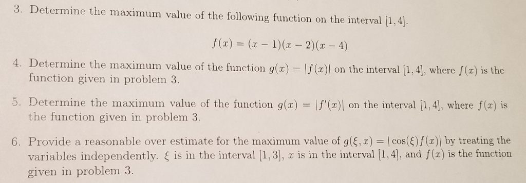Solved 3 Determine The Maximum Value Of The Following Chegg Solved 3 Determine The Maximum Value Of The Following Chegg