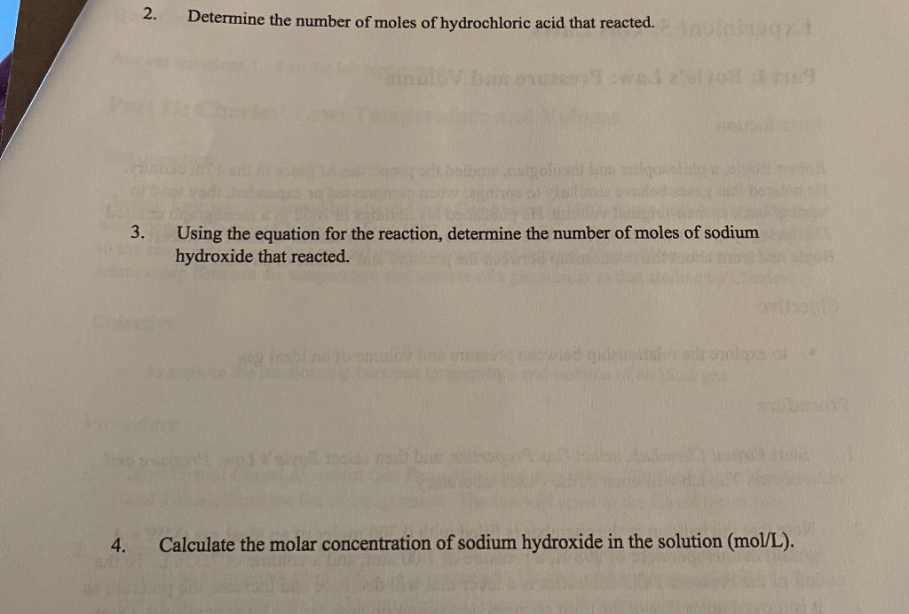 Solved Lab 4 Quantitative Titration Lab Slot Concentration