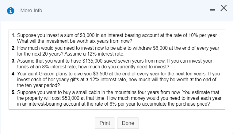 Solved Solve various time value of money scenarios. i (Click | Chegg.com