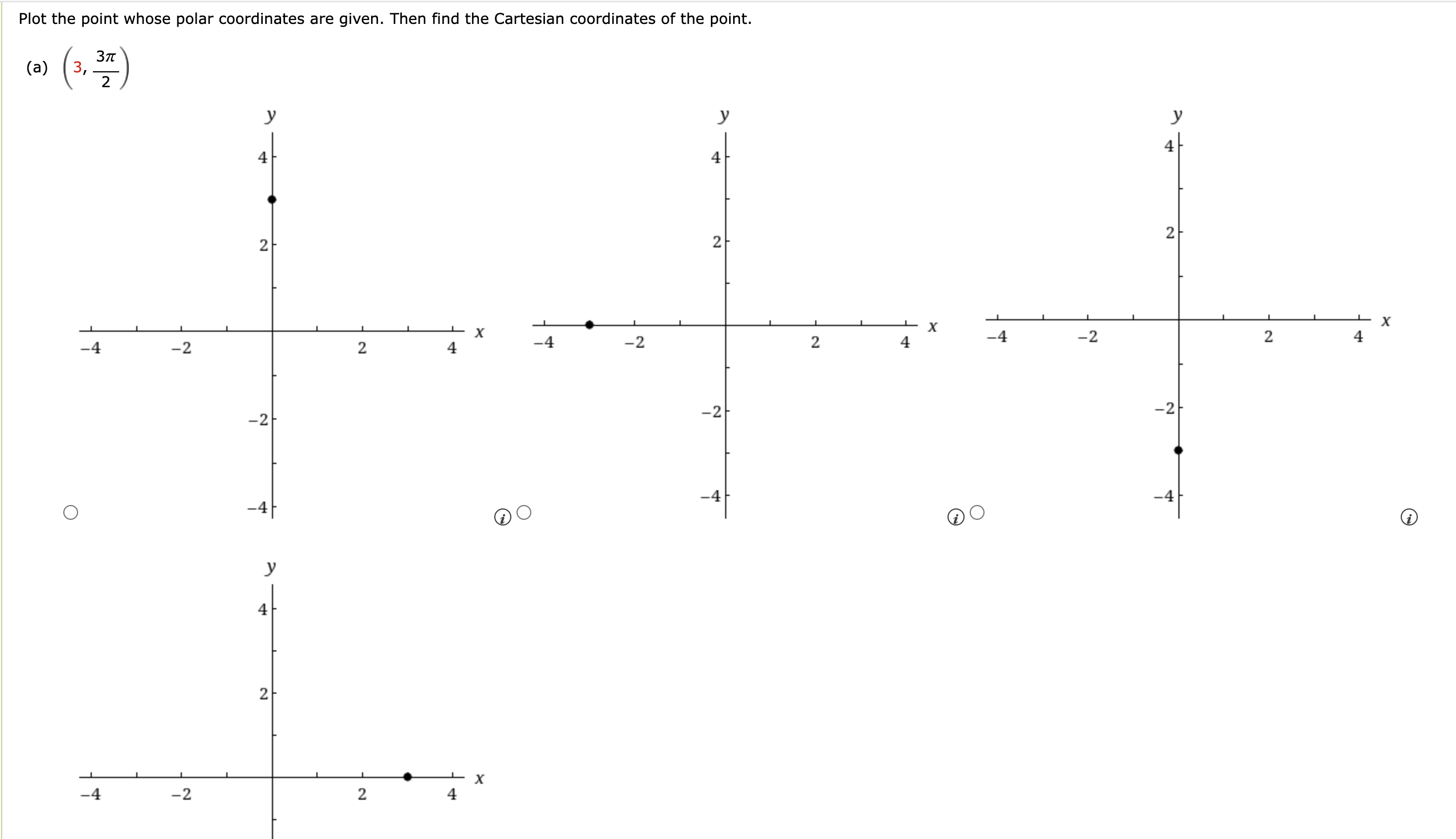 Solved Plot the point where polar coordinates are given. | Chegg.com