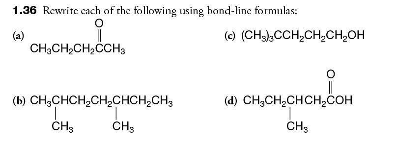 Solved 136 Rewrite Each Of The Following Using Bond Line 