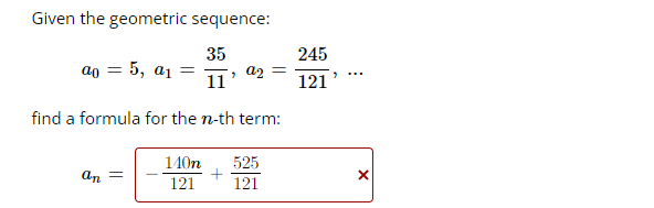 Solved Given the geometric sequence: | Chegg.com