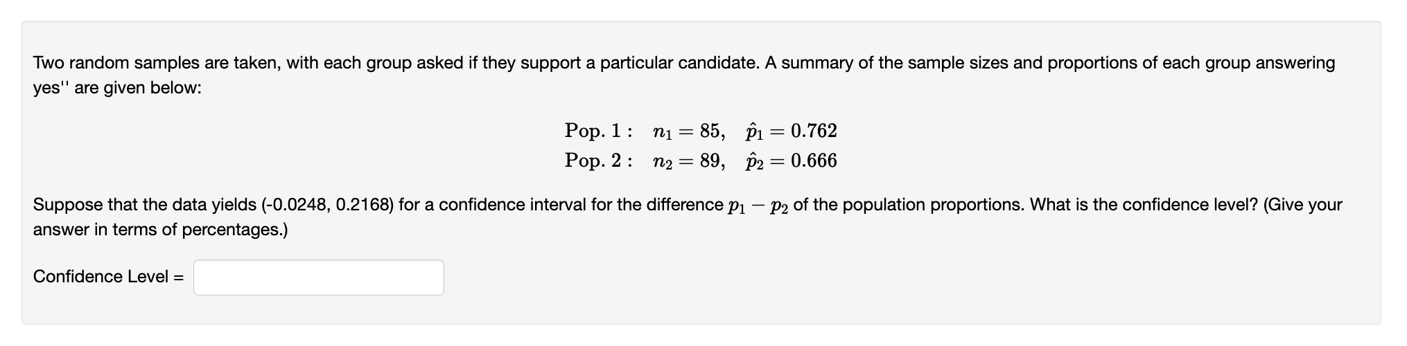 Solved Two random samples are taken, with each group asked | Chegg.com