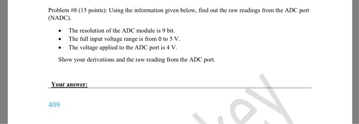 Solved Problem #8 ( 15 points): Using the information given | Chegg.com