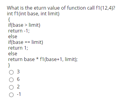 Solved The following code is an example of a recursive | Chegg.com