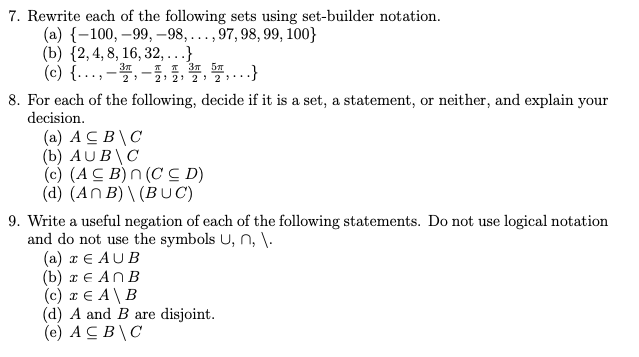 Solved 7 Rewrite Each Of The Following Sets Using Set Bu Chegg Com