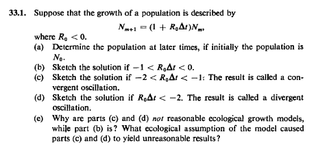 Solved 33.1. Suppose that the growth of a population is | Chegg.com
