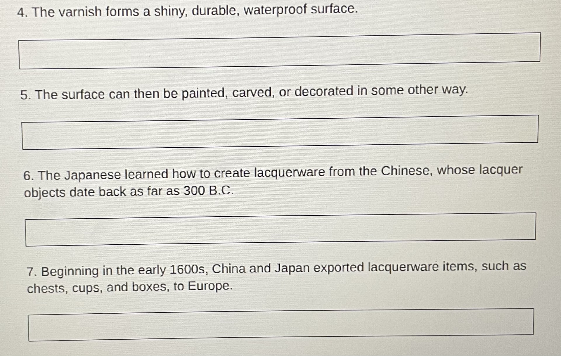 4. The varnish forms a shiny, durable, waterproof