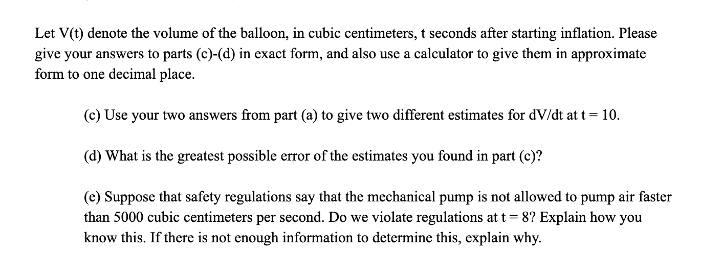 Solved A Spherical Balloon Is Being Inflated By A Mechanical Chegg