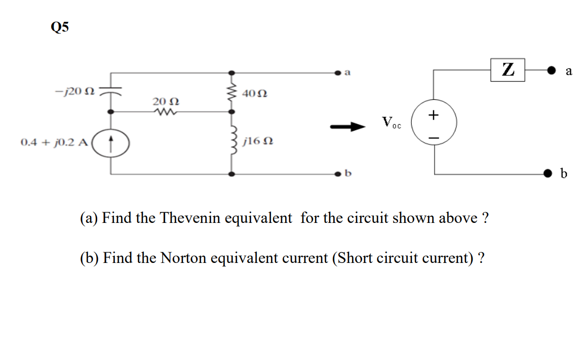 Solved (a) Find the Thevenin equivalent for the circuit | Chegg.com
