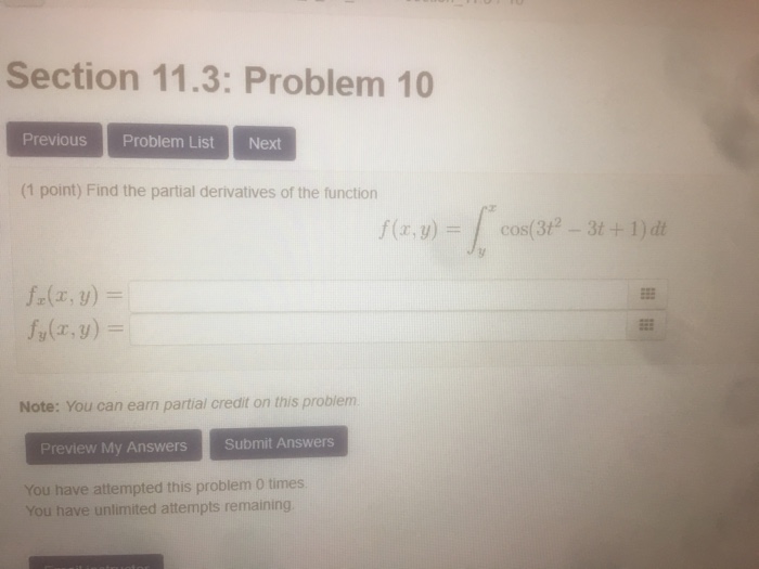 Solved Section 11.3: Problem 10 Previous Problem List Next | Chegg.com