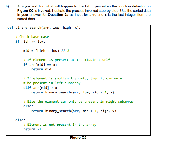 Solved b) Analyse and find what will happen to the list in | Chegg.com