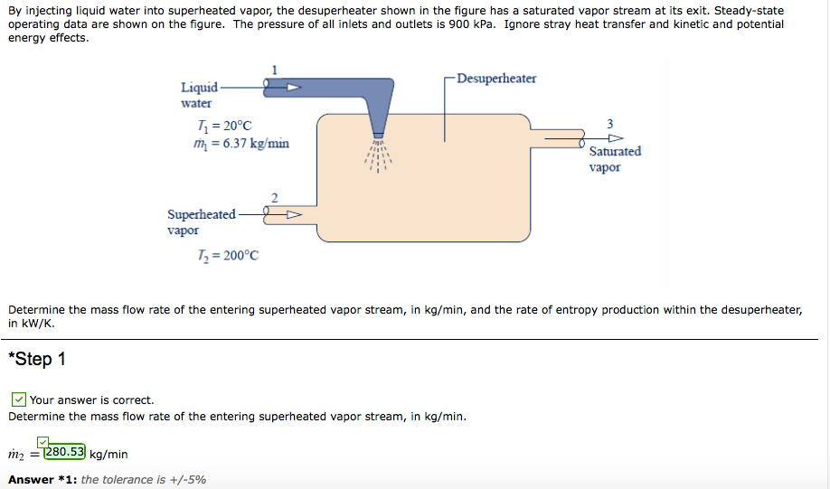 Solved By injecting liquid water into superheated vapor, the