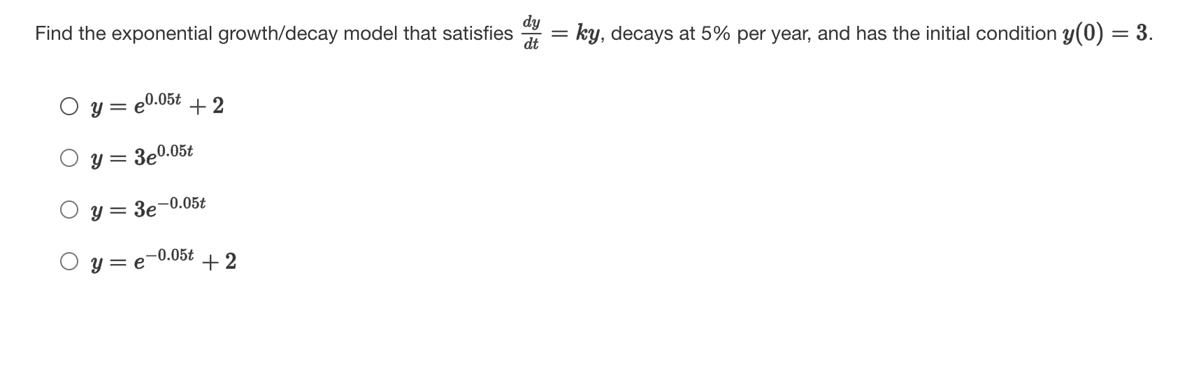 Solved Find The Exponential Growth/decay Model That | Chegg.com