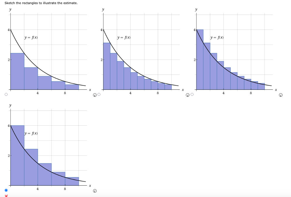 Solved Unless specified, all approximating rectangles are | Chegg.com
