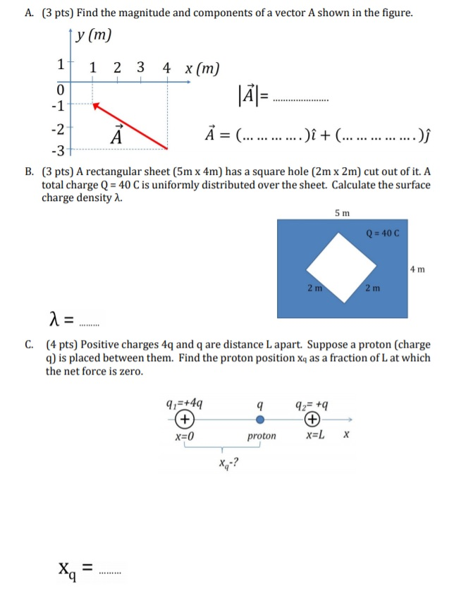 Solved A Find The Magnitude And Components Of A Vector A Chegg Com