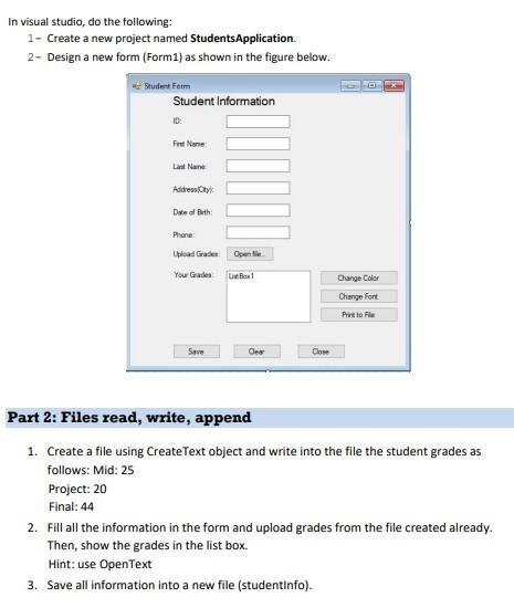 Solved In visual studio, do the following: 1 - Create a new 