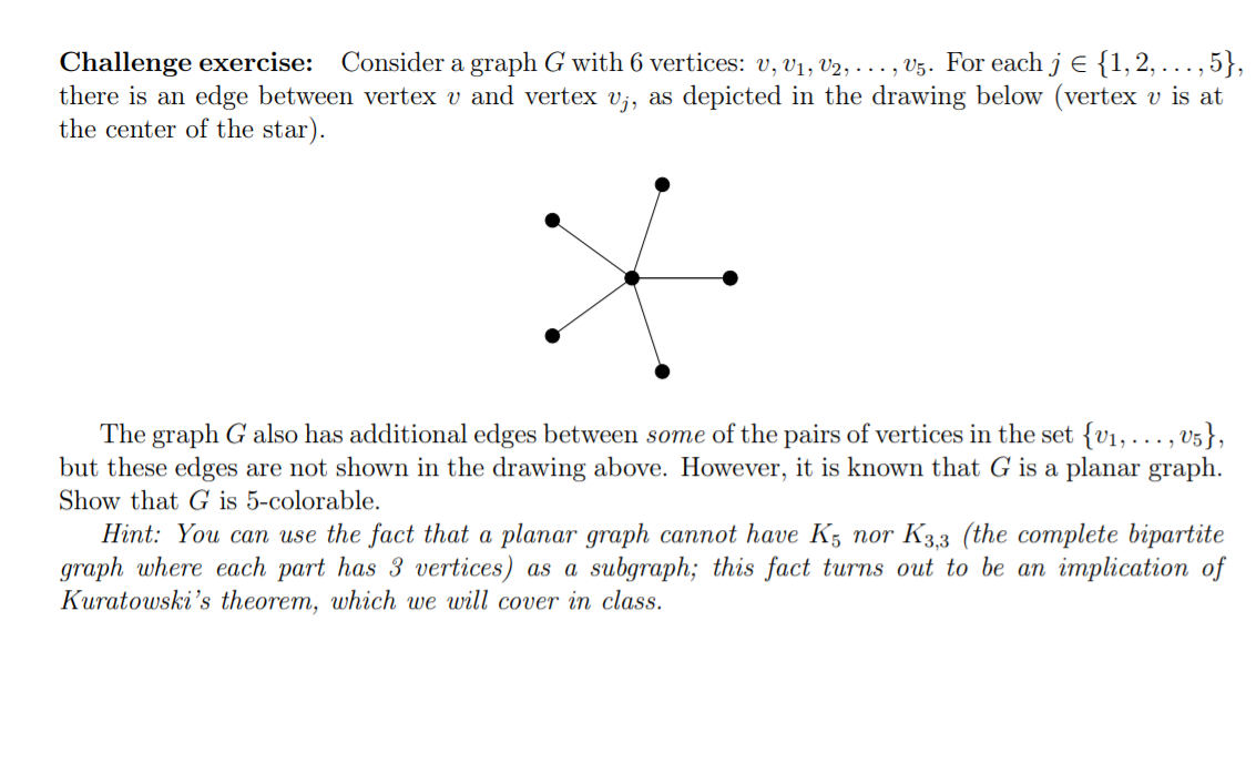 Solved Challenge exercise: Consider a graph G with 6 | Chegg.com
