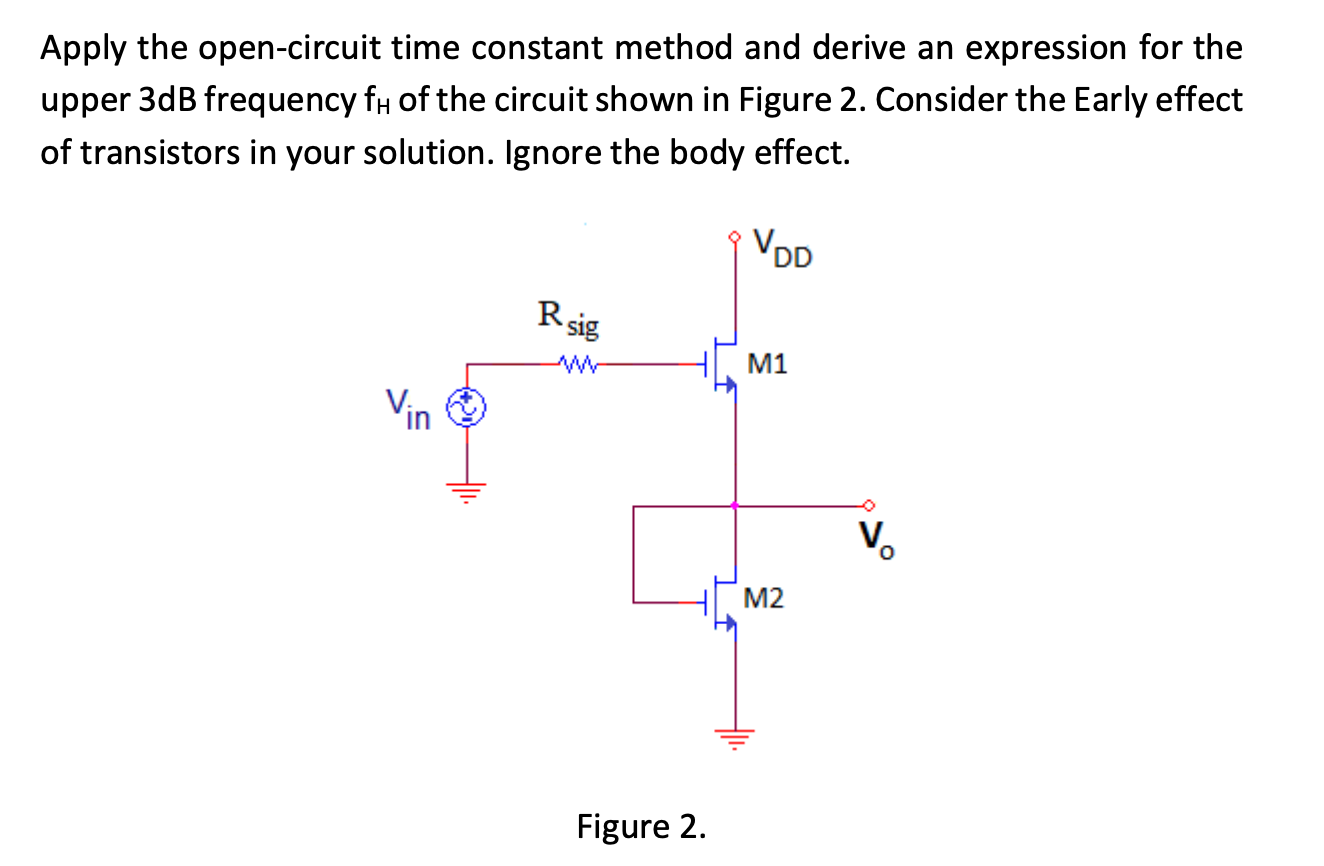 Solved Apply the opencircuit time constant method and
