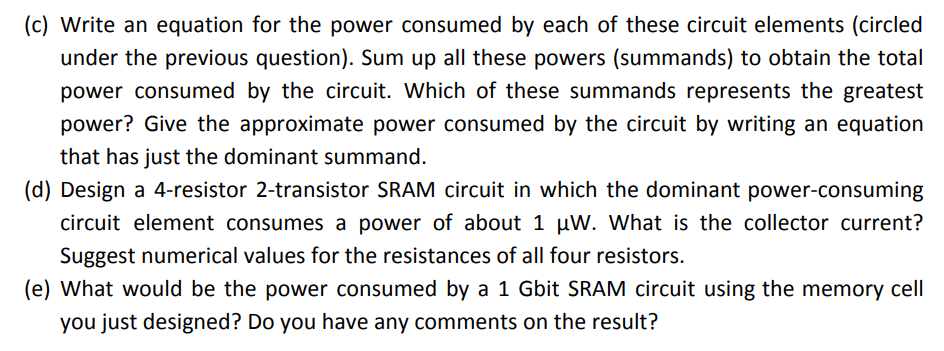 Solved 2 Sram Static Random Access Memory This Problem Chegg