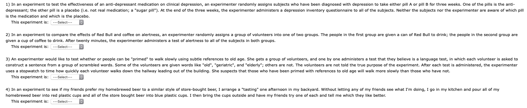 Solved 1) In an experiment to test the effectiveness of an | Chegg.com