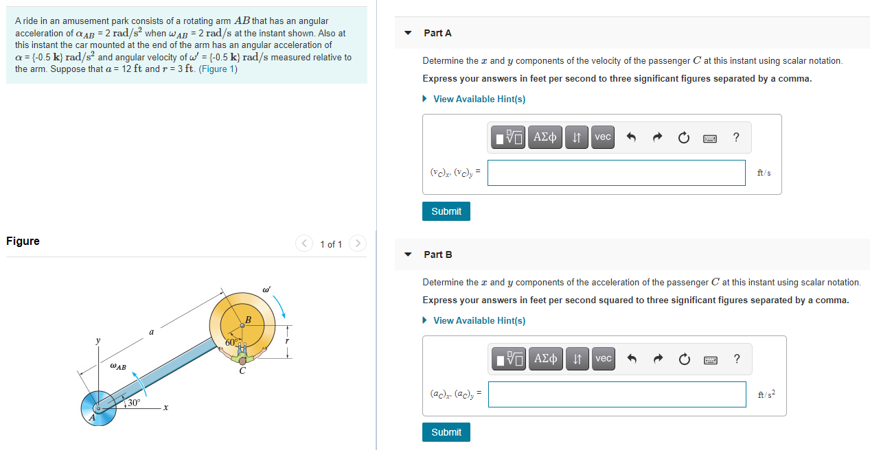 Solved Part A A ride in an amusement park consists of a | Chegg.com