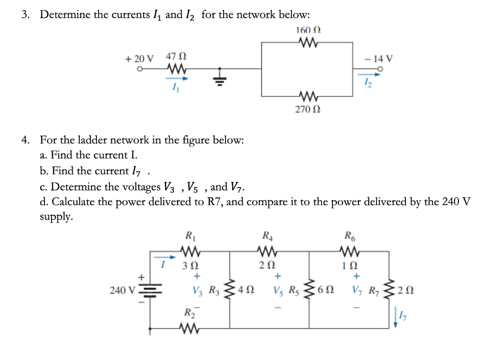 Solved 3. Determine the currents I1 and I2 for the network | Chegg.com