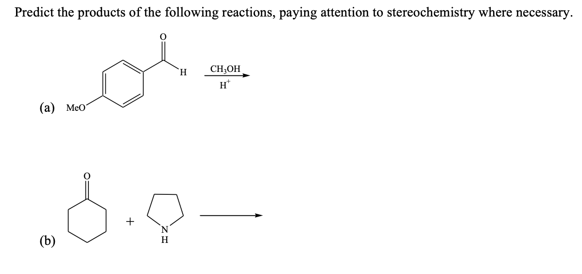 Solved Predict the products of the following reactions, | Chegg.com