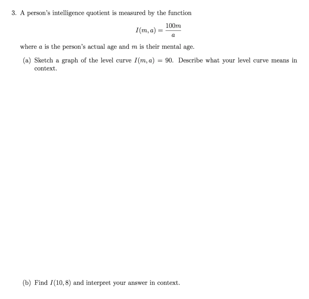 Solved 3. A person's intelligence quotient is measured by | Chegg.com