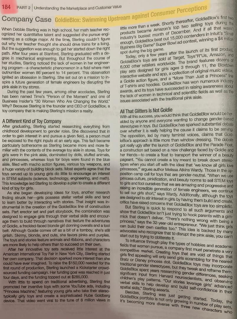 Goldieblox case study answers picture